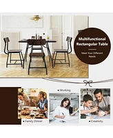 Sugift 43 x 27.5 Inch Industrial Style Dining Table with Adjustable Feet