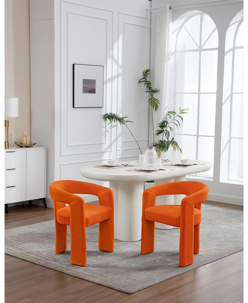 Streamdale Furniture Dining Chair Set of 2 orange