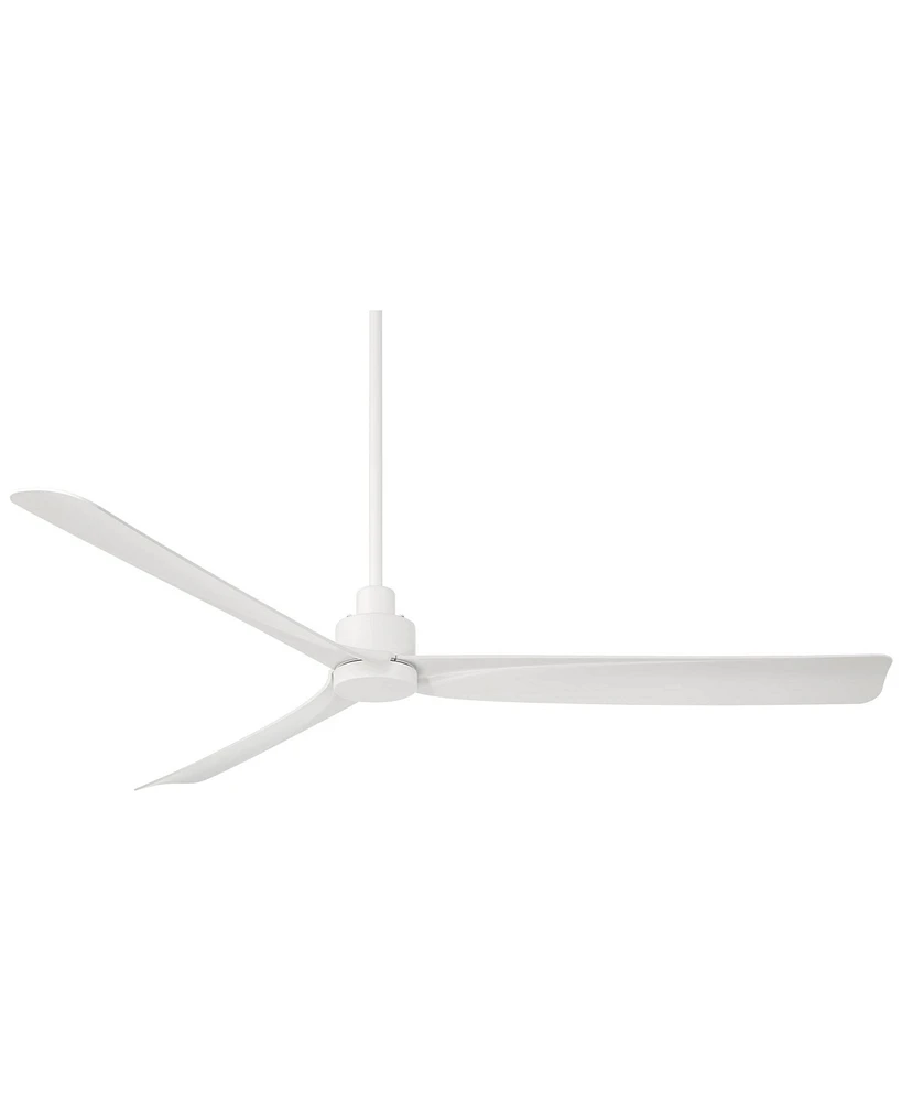 Casa Vieja 60" Sailplane Modern Industrial Indoor Outdoor Ceiling Fan 3 Blade Remote Control Matte White Finish Blades Bedroom Patio Living Room Kitch