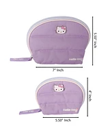 Hello Kitty Sanrio Purple Large and Small Dome Cosmetic Travel Bag