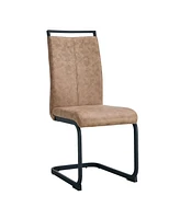 Streamdale Furniture Dining Chairs, tech cloth High Back Upholstered Side Chair with C