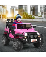 Hongge 12V 2-Seater Ride-On Truck with Remote Control, Storage, and Music Player