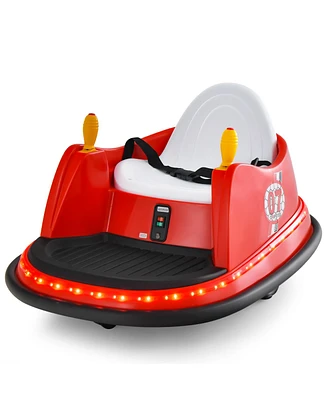 Hongge 12V Electric Kids Ride On Bumper Car with Flashing Lights for Toddlers