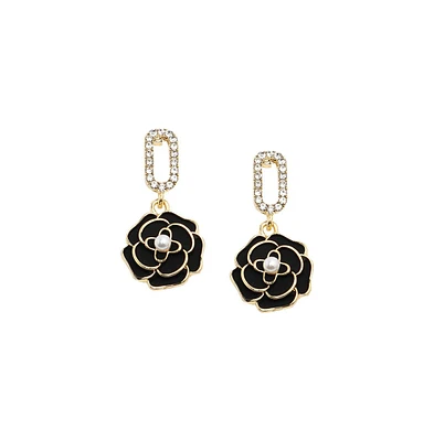 Sohi Women's Rose Drop Earrings