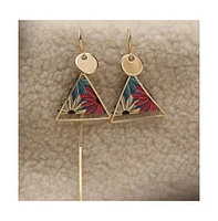 Sohi Women's Floral Drop Earrings