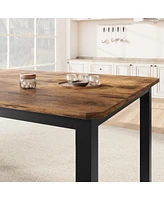 gaomon Industrial Dining Table for 68 People, 78.7" Long Kitchen Table, Wood Dining Table