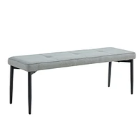 Tufted Extra-Long Entryway Bench, 51" Bedroom Benches Upholstered Dining Benches, Fabric End of Bed Bench for Bedroom Dining Room Living Room Ent