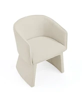 Streamdale Furniture Modern style simple and elegant chair, beige leisure chair, suitable for dining/bedroom/living room/reception desk (assembly requ