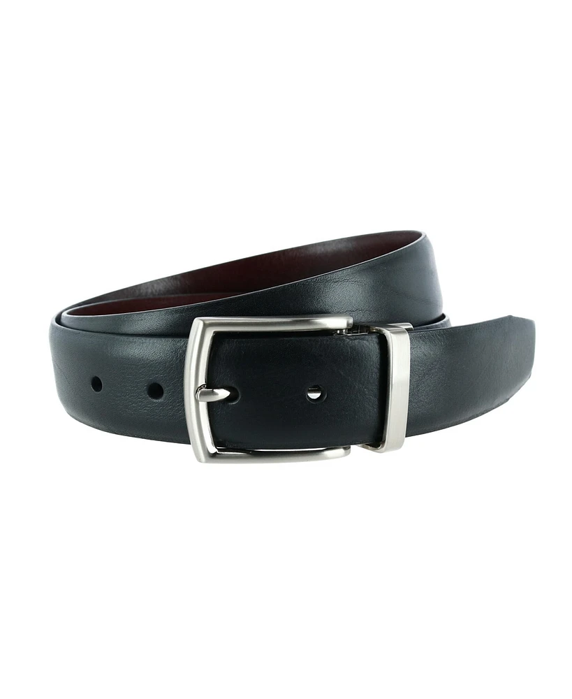 Trafalgar Men's Filippo 35mm Reversible Italian Pebble Leather Belt