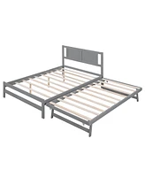 Slickblue Platform Bed with Adjustable Trundle for Versatile Sleep Solutions and Space Efficiency