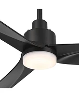 60" Sailplane Modern Industrial Indoor Outdoor Ceiling Fan 3 Blade Led Light Remote Control Matte Finish Blades Bedroom Patio Living Room Kitche