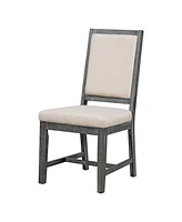 Streamdale Furniture Retro Style Dining Chair Set with 4 Upholstered Chairs for Dining Room and Living Room (Beige+Black)