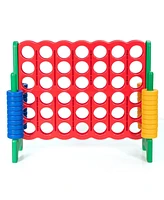 Sugift Jumbo 4-to-Score Giant Game Set with 42 Jumbo Rings and Quick-Release Slider-Green