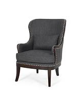 Streamdale Furniture Sleek And Sophisticated Accent Chair With Nailhead Trim And Birch Legs