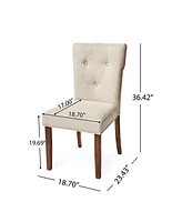 Dining Chairs Set of 2, Upholstered Kitchen & Dining Room Chairs(Cream)