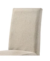 Streamdale Furniture Faustine Side Chair, Tan Fabric & Salvaged Light Oak Finish