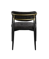 Streamdale Furniture Jaramillo Side Chair (Set-2), Black Fabric & Black Finish