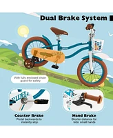 Sugift 12 Inch Kids Bike Adjustable with Removable Basket for 3-4 Years Old-12 inches