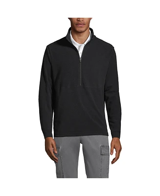 Lands' End Men's Thermacheck 100 Fleece Quarter Zip Pullover Top