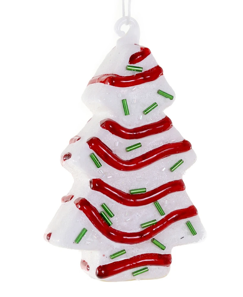 Cody Foster & Co. Christmas Tree Cake Glass Ornament