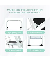 Flynama 3 Step Ladder Folding Step Stool , Lightweight Step Stools for Adults with Anti