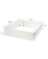 Sugift 48 Inch Raised Garden Bed Planter for Flower Vegetables Patio-White