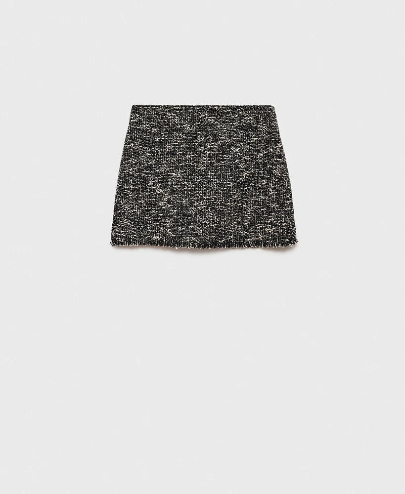 Mango Women's Tweed Miniskirt