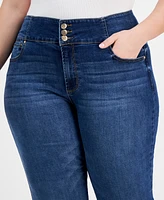 Celebrity Pink Trendy Plus High-Rise Curvy Bootcut Jeans