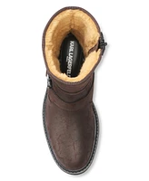 Karl Lagerfeld Men's Double Buckle Tire Tread Sole Boot