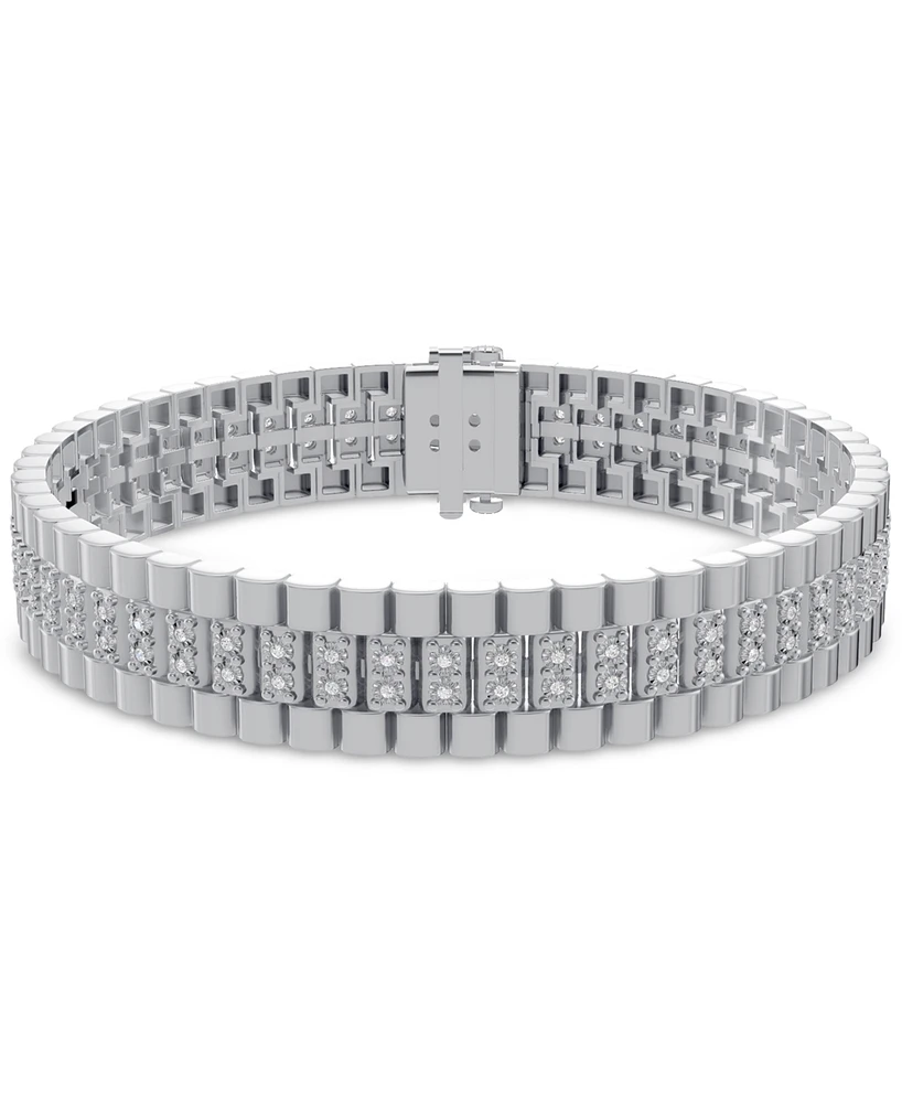 Macy's Men's Diamond Bracelet (1 ct. t.w.) in Sterling Silver