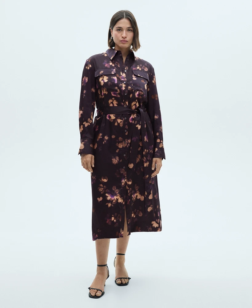 Mango Women's Printed Shirt Dress