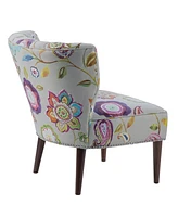 Lindley Floral Fabric Accent Chair