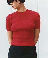 Mango Women's Short Sleeve Sweater