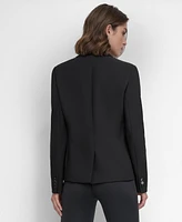 Dkny Women's One-Button Zipper Blazer