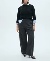 Mango Women's Tweed Straight Pants