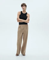 Mango Women's Elastic Waist Suit Trousers