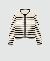 Mango Women's Striped Knitted Jacket