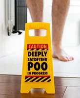 Boxer Gifts Satisfying Poo Gag Warning Sign