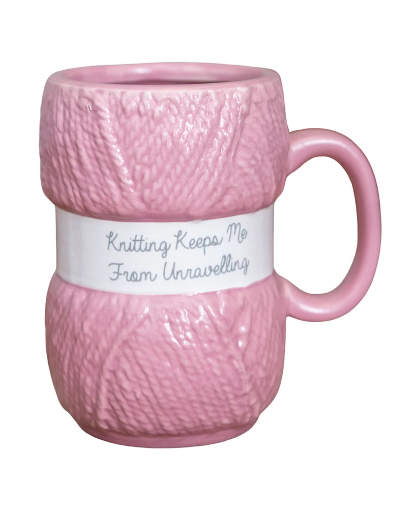 Boxer Gifts Knitting Keeps Me From Unraveling Gift Mug