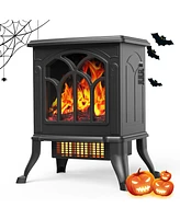 Sugift 16in 1500W Electric Fireplace 3D Flame Space Heater, Stove Heater