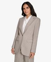 Calvin Klein Women's Textured One-Button Blazer