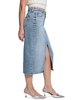 Guess Women's Mila Front-Slit Denim Midi Skirt