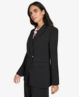 Calvin Klein Women's Asymmetric Scuba-Crepe Blazer