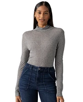 Sanctuary Women's Mock Neck Seamed Top