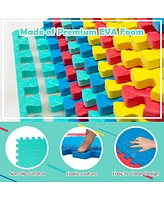 Hongge 12 Pieces Flooring Mats Interlocking Eva Foam Exercise Mats with Anti-slip Surface