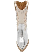 Dv Dolce Vita Women's Aledo Contrast Stitch Studded Cowboy Boots