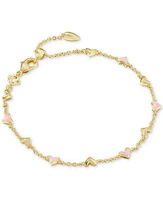 Kendra Scott 14k Gold-Plated Color Heart Adjustable Link Bracelet