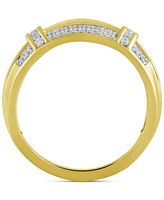 Men's Diamond Cluster Ring (1/2 ct. t.w.) 18k Yellow Gold-Plated Sterling Silver (Also Silver)