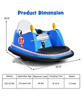 Hongge 12V Electric Kids Ride On Bumper Car with Flashing Lights for Toddlers