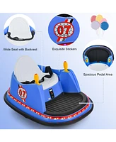 Hongge 12V Electric Kids Ride On Bumper Car with Flashing Lights for Toddlers